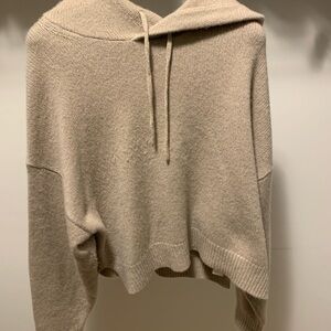 Babaton aritzia luxe cashmere hoodie heather twine